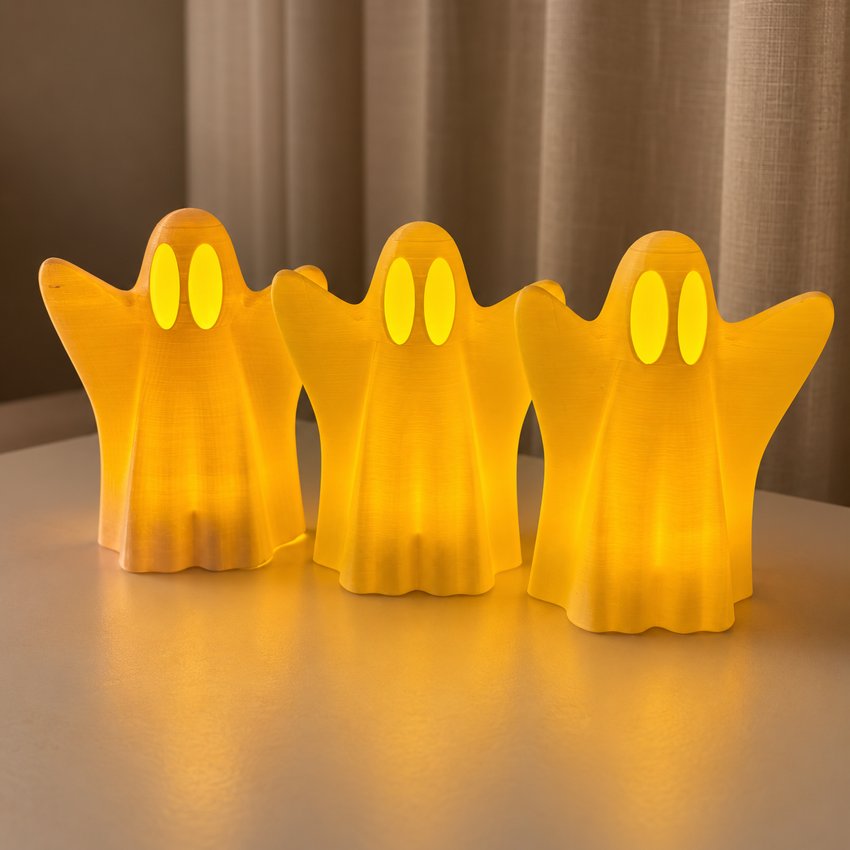 Pack de 3 fantasmas con velas LED incluidas